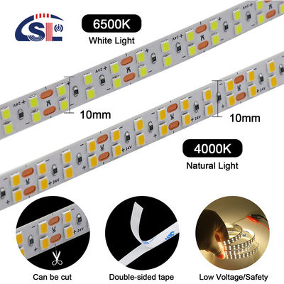 120 LED Double rangée LED bande pour la salle de bain de l' hôtel miroir 12V 5MM 2835 miroir chaud blanc