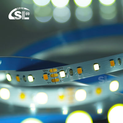 120 leds CCT LED Strip Light 2700k-6500k 5/10M/Roll 12/24V DC Voltage d'entrée DC 24V
