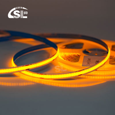 Électroplate COB 24v COB 320Ds 8mm Ra 85 bande lumineuse jaune doré pour l'éclairage domestique