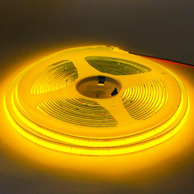 Électroplate COB 24v COB 320Ds 8mm Ra 85 bande lumineuse jaune doré pour l'éclairage domestique