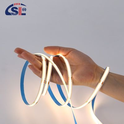 Électroplate COB 24v COB 320Ds 8mm Ra 85 bande lumineuse jaune doré pour l'éclairage domestique