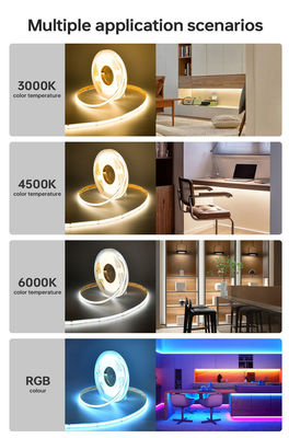 Électroplate COB 24v COB 320Ds 8mm Ra 85 Green LED Light Strip -20 à 45°C