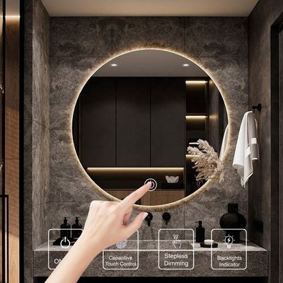 Vanités de salle de bains Miroirs Sensor tactile Commutateur avec support et plage de détection de 1 à 6 mm