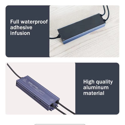Transformateur lumineux LED à tension d'entrée de 24 V IP67 étanche pour l'extérieur 60W 200W 400W 500W