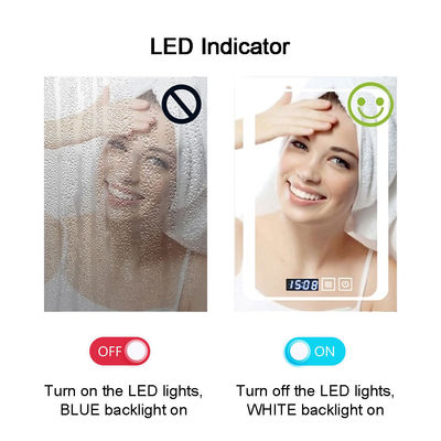 Miroir de salle de bain à LED intelligent avec déshumidificateur et capteur tactile