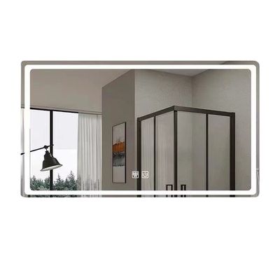 Décoration de salle de bain hôtel maison Grands miroirs de salle de bain ovales avec écran tactile et lumières LED