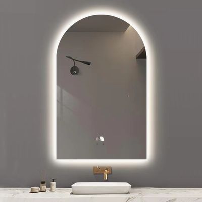 Décoration de salle de bain de maison d'hôtel Design moderne écran tactile miroir intelligent avec lumières LED et commutateur de capteur
