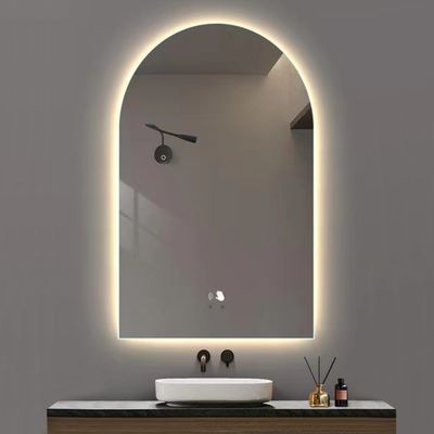 Décoration de salle de bain de maison d'hôtel Design moderne écran tactile miroir intelligent avec lumières LED et commutateur de capteur