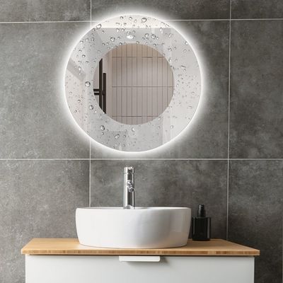 Écran tactile LED miroir de salle de bain avec commutateur grand capteur et style de conception moderne
