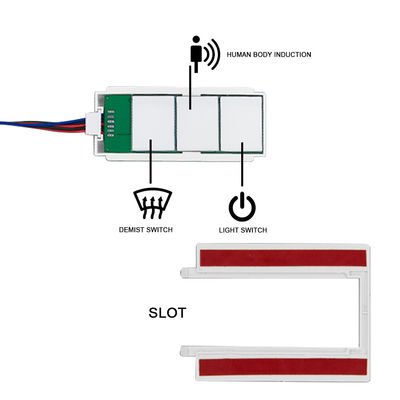 60W 5A DC12V mono couleur double capteur tactile Commutateur pour LED inducteur radar miroir