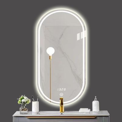 Lentilles en argent Matériel contrôle tactile Led Vente au détail Miroir de salle de bain pour la maison