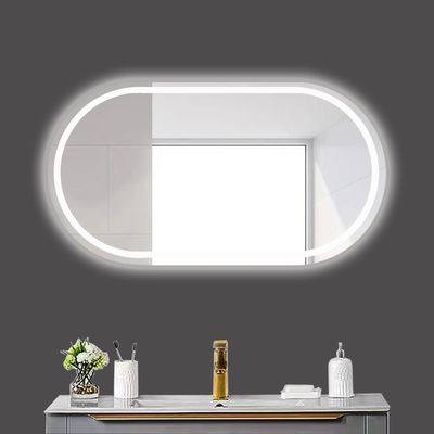 Lentilles en argent Matériel contrôle tactile Led Vente au détail Miroir de salle de bain pour la maison