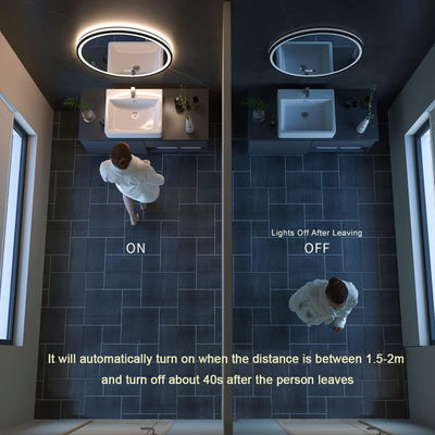 12V/24V 5A 60W/120W personnalisable Rader PIR Capteur de mouvement Commutateur lumineux LED Source lumineuse 1NO/1NC Commutateur combiné salle de bain