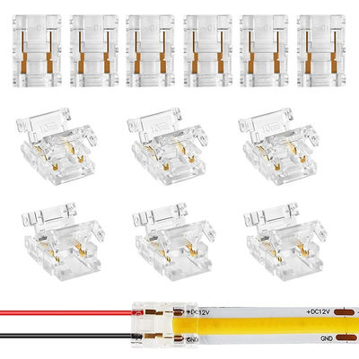 Hôtel COB Mini LED Light Strip Connecteurs de fil 2 3 connexion de broche sans soudure CCT 5 8 10mm LED Strip à connecteur de fil Strip