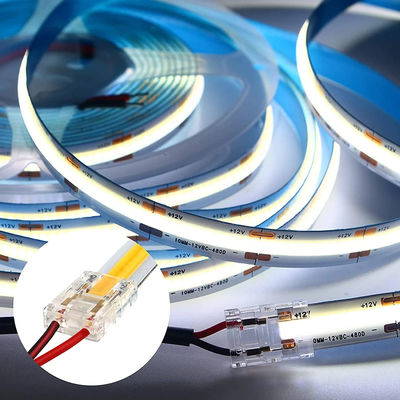 Hôtel COB Mini LED Light Strip Connecteurs de fil 2 3 connexion de broche sans soudure CCT 5 8 10mm LED Strip à connecteur de fil Strip