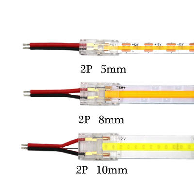 Connecteurs à bande LED IP20 COB étanches à l'eau pour bandes en plastique en forme de L de 8 mm à 10 mm