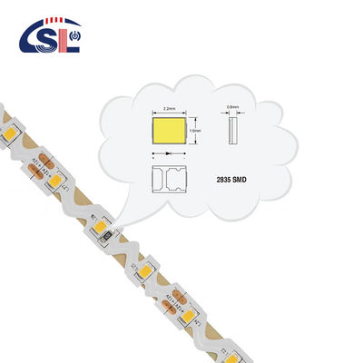 Économie d'énergie 3 LED bande 12V 24V avec CE ROSH 60PCS/M SMD 2835 lumière à corde flexible