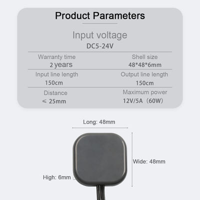 110V 240VAC Commutateur de gradation intégré à miroir tactile pour lampe de cabine LED intelligente 2,5 cm