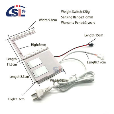 110V 240VAC Doubles touches Éclairage LED salle de bains Unique/Trois couleurs On/Off Dimmer Sensor Touch Commutateur