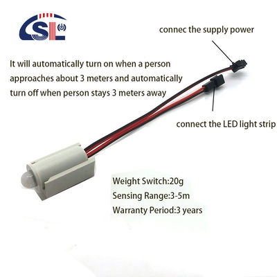 Commutateur de capteur de l'armoire de porte LED 12V 3A/5A pour une plage de détection de miroir à mercure de 1 à 6 mm