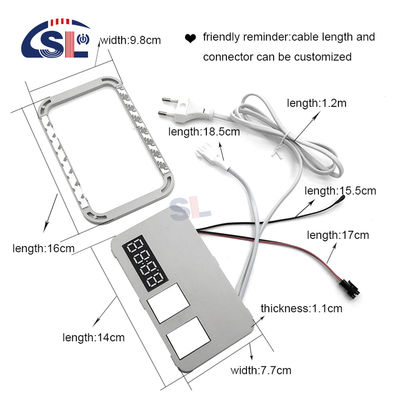Commutateur tactile à double bouton intelligent avec temps et température Voltage de sortie DC12V