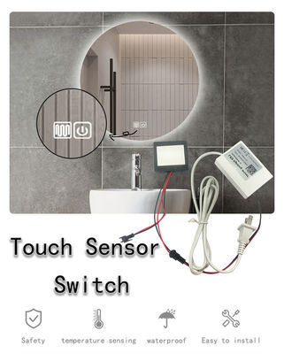 12V 1A 12W 24W 36W Miroirs de salle de bain Sensor tactile mono couleur Commutateur sans support