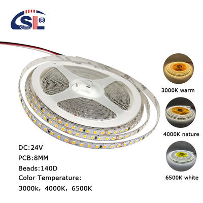 Contrôle du capteur DC12V 24V SMD2835 140D 8mm 4000K Ra70 LED Light Strips pour les miroirs de salle de bains