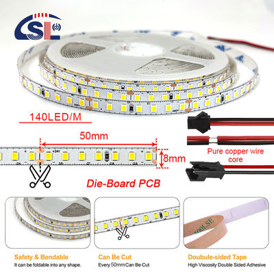 Contrôle du capteur DC12V 24V SMD2835 140D 8mm 4000K Ra70 LED Light Strips pour les miroirs de salle de bains