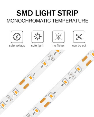 Facile à installer 24V SMD2835 180D 8mm LED Light Strips pour les miroirs de vanité de salle de bain