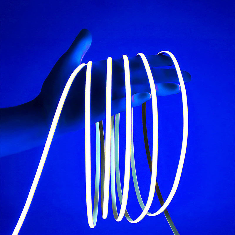 100lm/w DC 12V24V 8mm 320leds bleu flexible COB LED Strip Light pour le cabinet chambre à coucher décoration de la cuisine