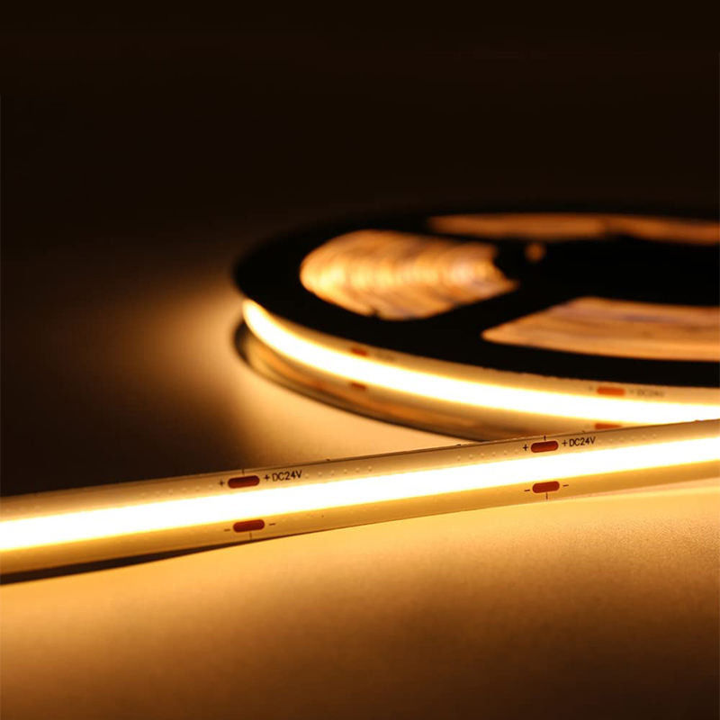 haute luminosité 480leds 8mm10mm 12V24V COB LED Strip Light pour un éclairage blanc naturel chaud