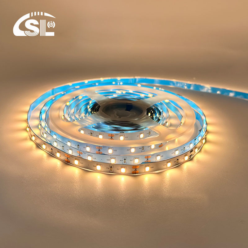 12V 60LEDs/m 2700K-3000K SMD monocouleur 2835 Lumière de fond LED blanche chaude