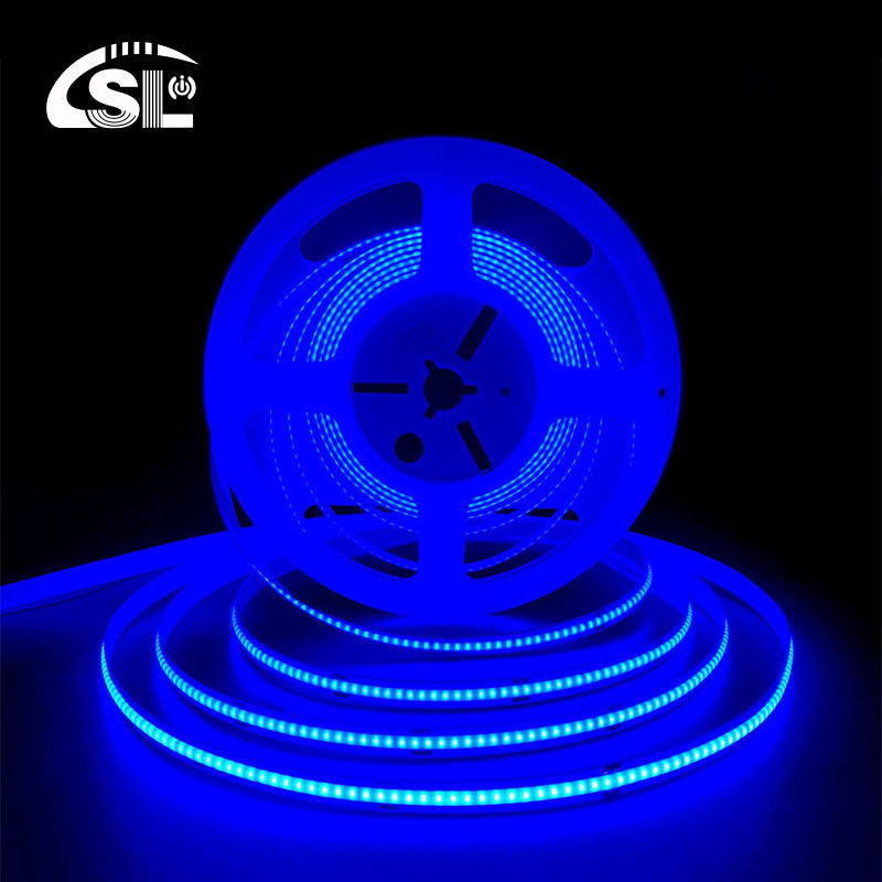 320Leds/m 12V24V Bleue Flexible Strip Light avec étanchéité CE RoHs IP20 Ra90 COB Led
