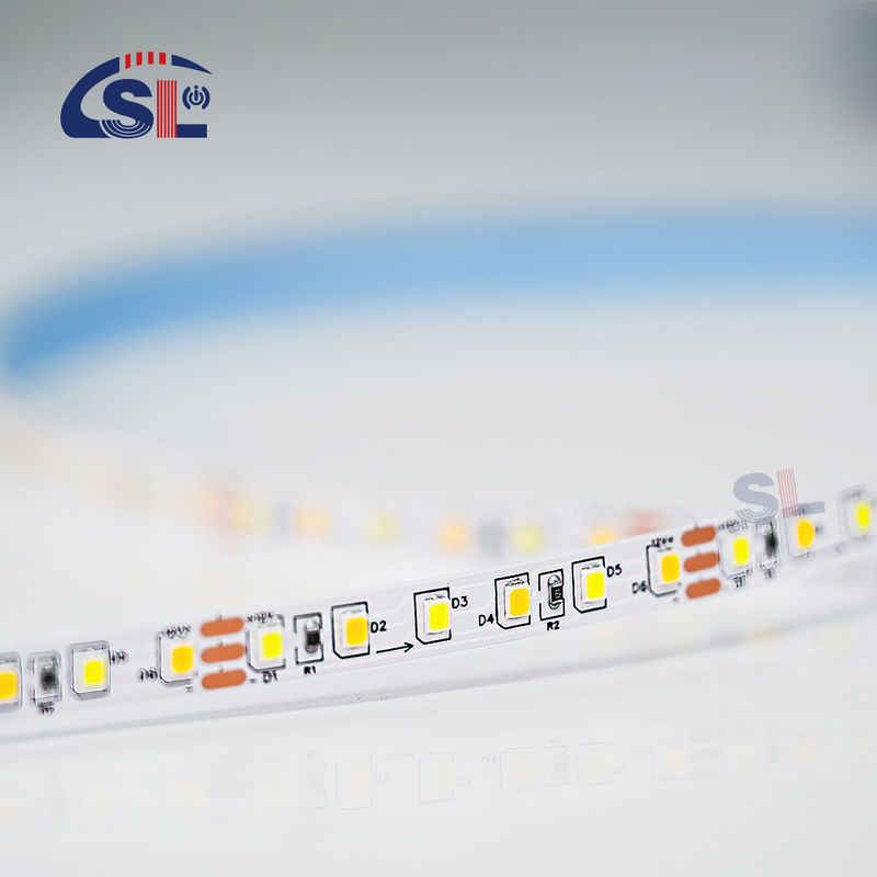 CCT 12V24V 8mm 120 leds 3000K-6500K électroplate à double couleur flexible SMD2835 LED