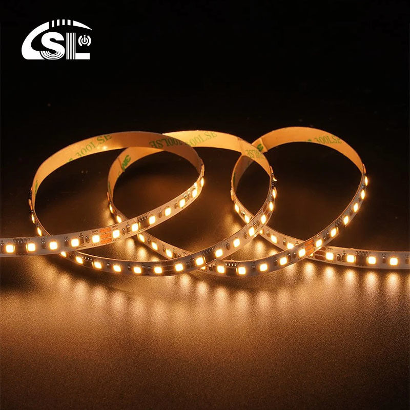 120LEDs 8mm 3000K électroplate blanche chaude SMD2835 LED Strip Light pour une tension d'entrée en continu 24V