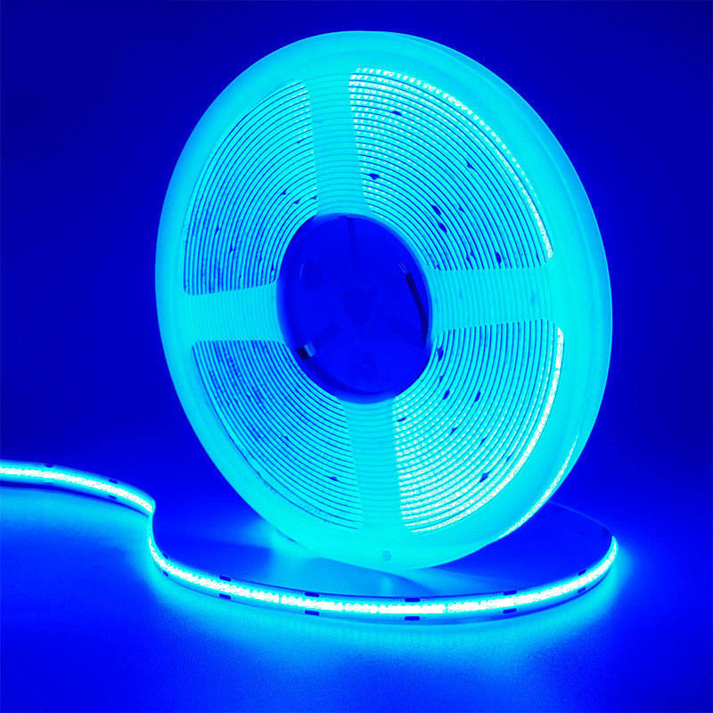 CE LVD EMC ROHS FCC REACH ERP2.0 certifié Lumière à bande LED COB bleu glace de 8 mm de largeur