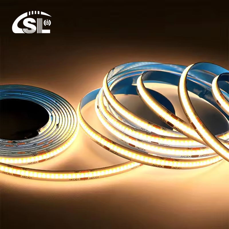 COB LED Strip Light IP20 8mm Largeur 12V24V 320leds 3000K4000K6500K pour le salon de la cuisine