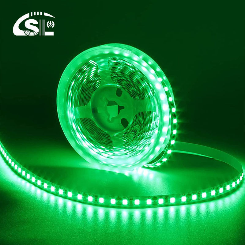 Classification IP20 Haute luminosité personnalisée 5V 120LEDs vert une lumière une coupe électroplate SMD2835 LED Strip Light