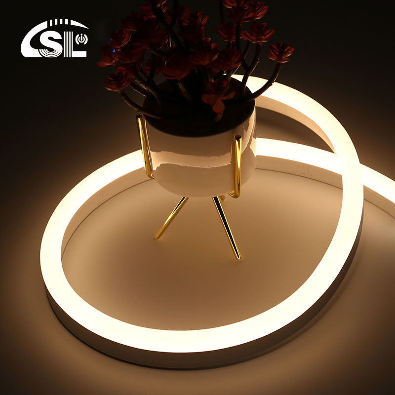 Top Bending Warm White Neon Flex DC 12V IP65 étanche à l'eau 8x16mm 120 LED/M Paquet complet