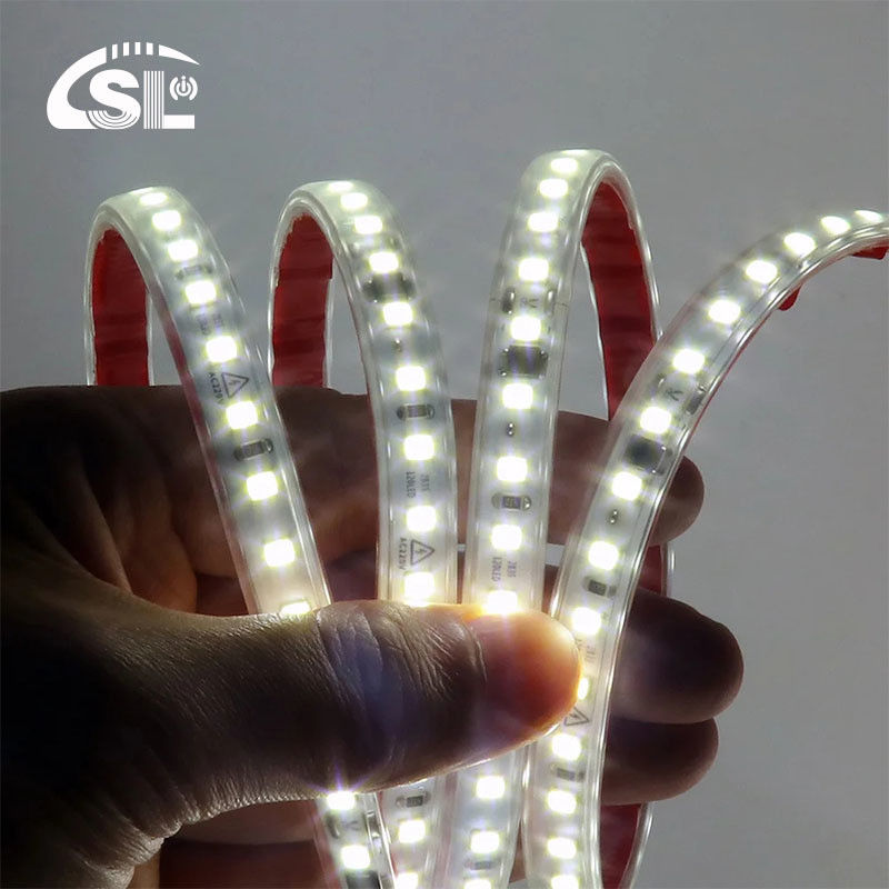 Lumière à bande LED haute IRC Ra 80 110V220V 8mm 120leds 3000K chaude électroplate blanche flexible SMD2835