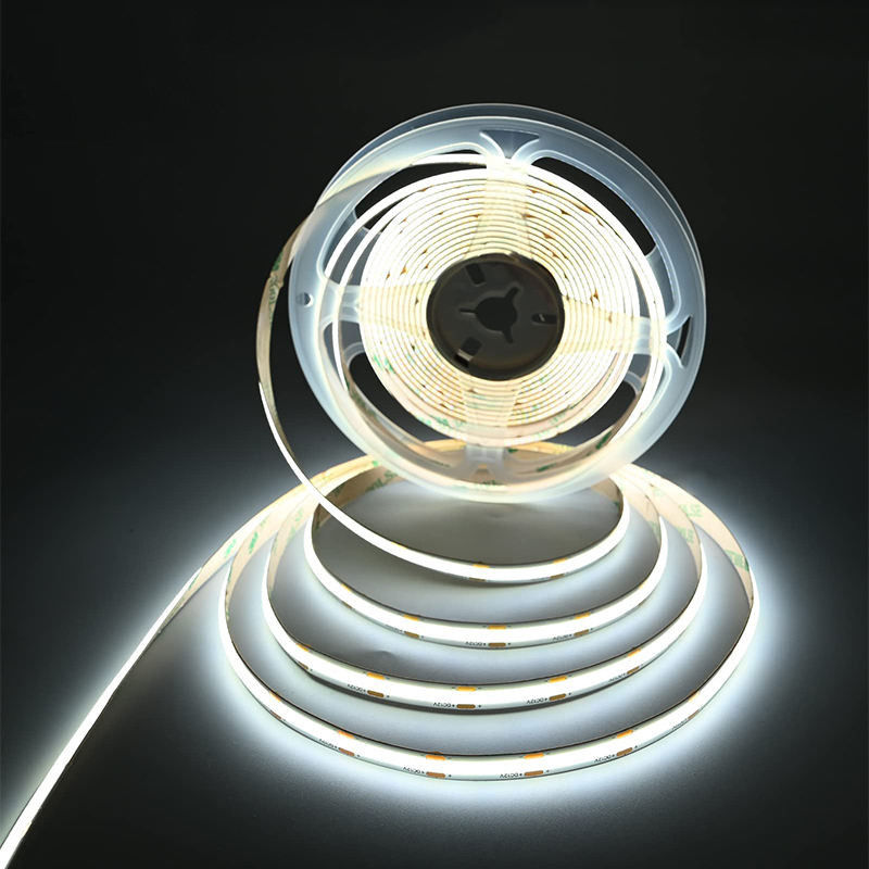 DC 12V24V 8mm10mm Largeur 320Leds 6500K Blanc Haute luminosité Flexible COB Led Strip Light pour la cuisine et le salon