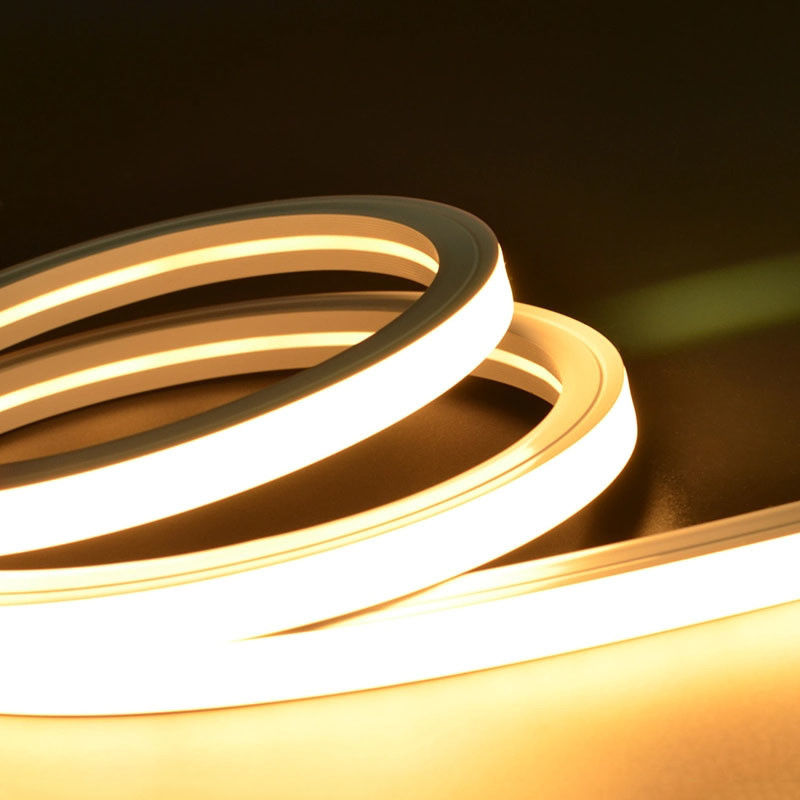 Hôtel Silicone néon Flex 12*12mm Carré DC 24V IP67 résistant à l'eau extérieur LED néon lumière