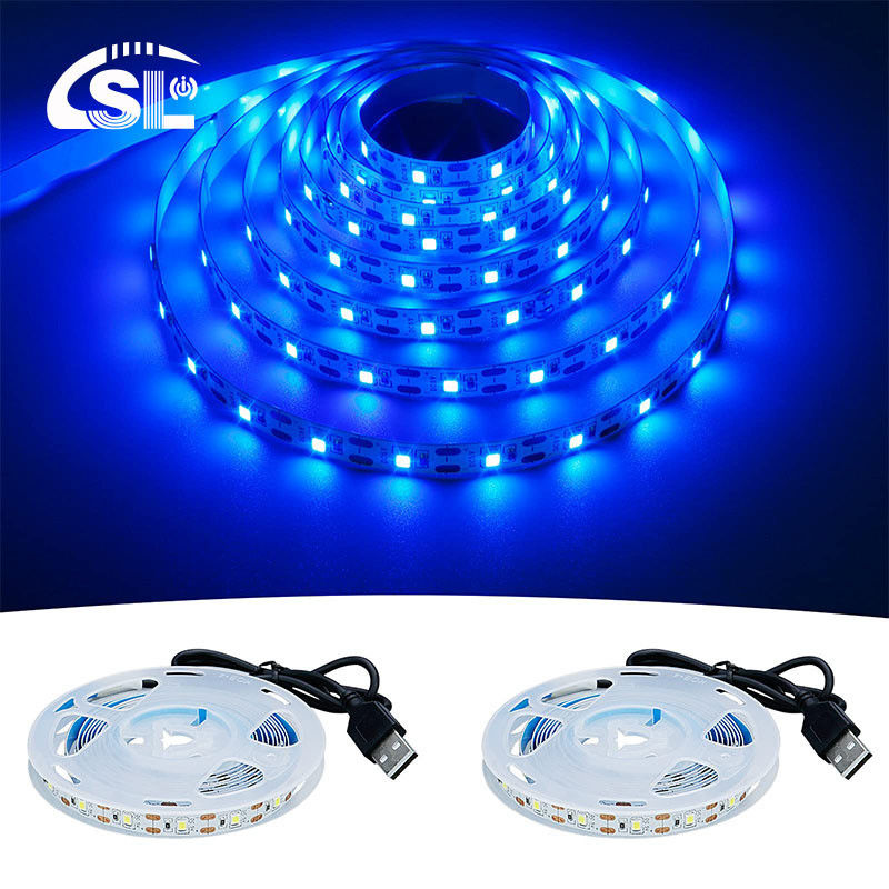 5V 8mm 120LEDs Blue LED Strip Light Electroplate SMD2835 Idéal pour l'intérieur et l'extérieur