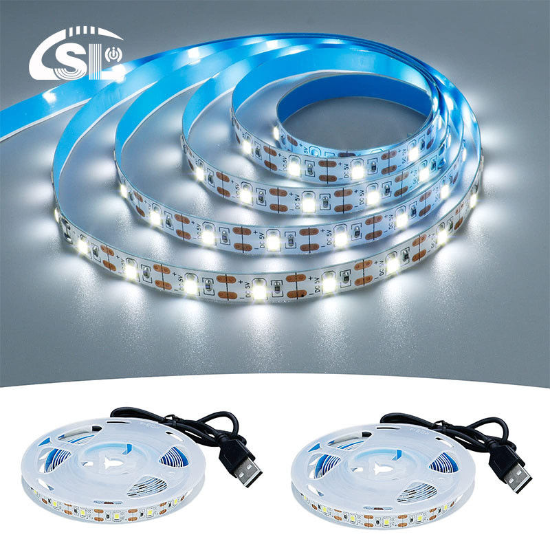 120LED/m 5V 8mm 6500K Blanc une coupe électroplate flexible SMD2835 LED