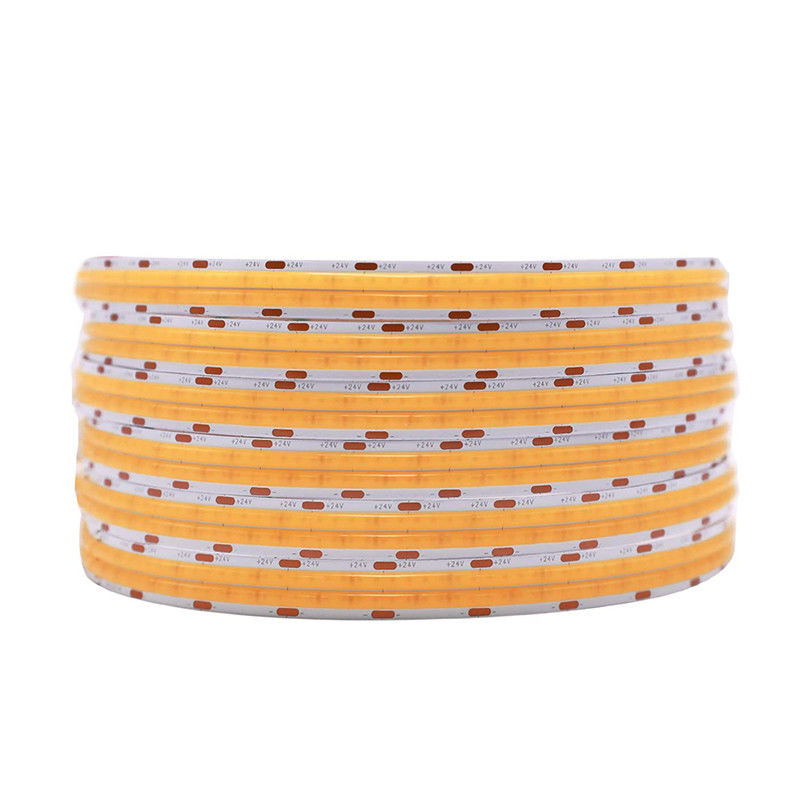 2- DC12V24V 8mm 320Leds 3000K chaud COB LED Strip Light pour le cabinet décoration de l'éclairage de la cuisine chambre à coucher