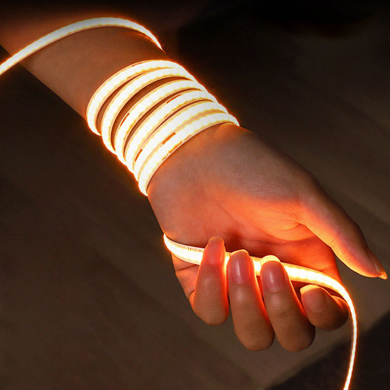 Support Dimmer haute luminosité 8mm10mm 320leds 3000k-6500k COB LED Strip lumière avec 3-