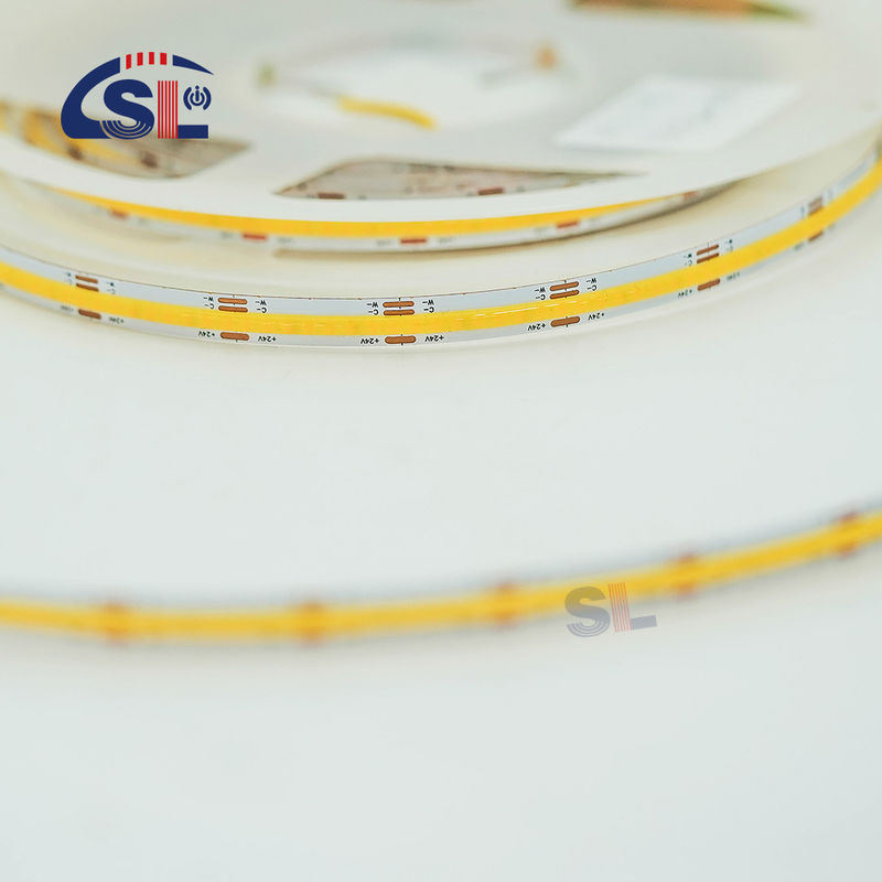 Lumière LED non imperméable à l'eau 24v COB 320Ds 8mm Ra 80 CCT Tricolore Cob