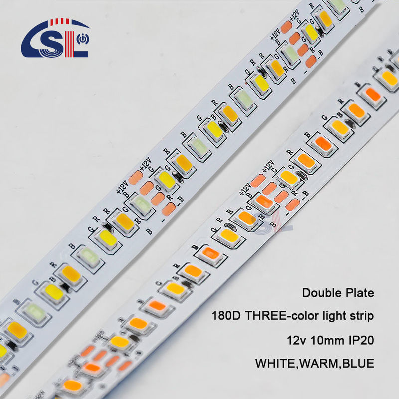 10mm 2835 180D chaud blanc bleu 12V LED bande d'éclairage pour l'éclairage de salle de bain miroir résidentiel
