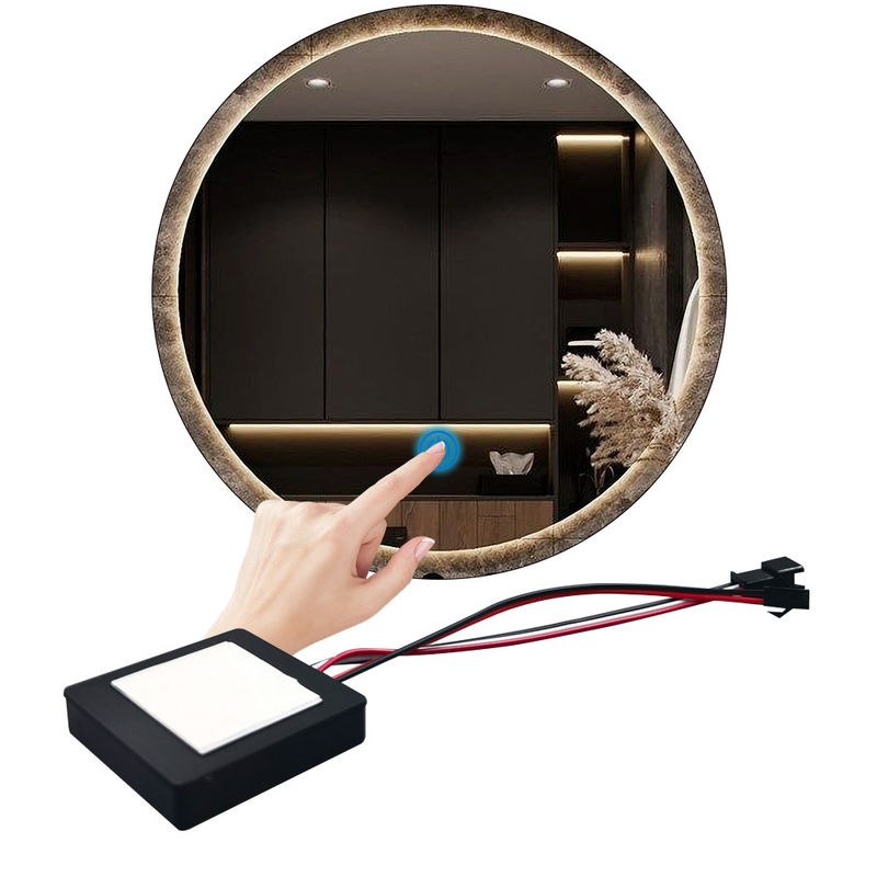 12V24V 5A 60W Détecteur de brouillard à une clé Une couleur sélectionnée Rétroviseur de salle de bain Capteur tactile