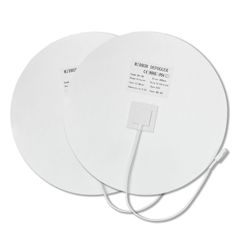 Film de chauffage PET anti-brouillard pour miroir d'hôtel avec taille ronde réglable et puissance de sortie de 12w